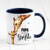 Auf dem Bild ist das Produkt: Tasse bedruckt für Papa Du bist der größte mit Giraffe, Geschenk Geburtstag Kaffeetasse Kaffeebecher, Vatertagsgeschenk zum Preis von €17.9 abgebildet.