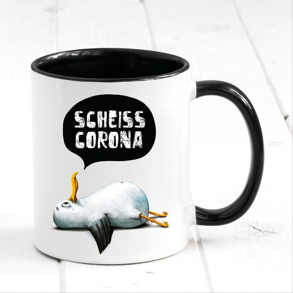 Auf dem Bild ist das Produkt: Tasse bedruckt Möwe Geschenk Kaffeetasse Kaffeebecher zum Preis von €18.9 abgebildet.
