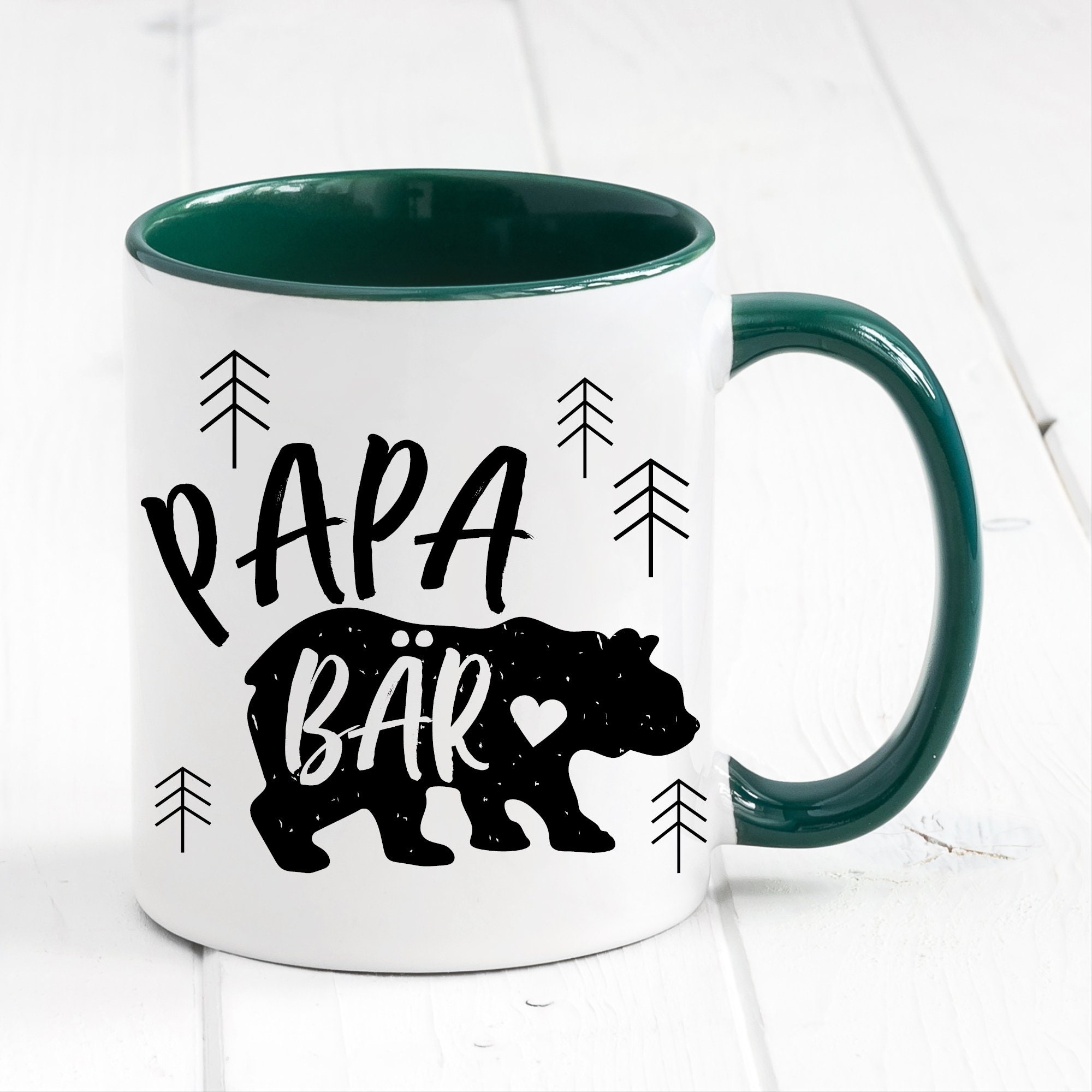 Tasse bedruckt Papa Bär Geschenk Kaffeetasse Kaffeebecher, Vatertag
