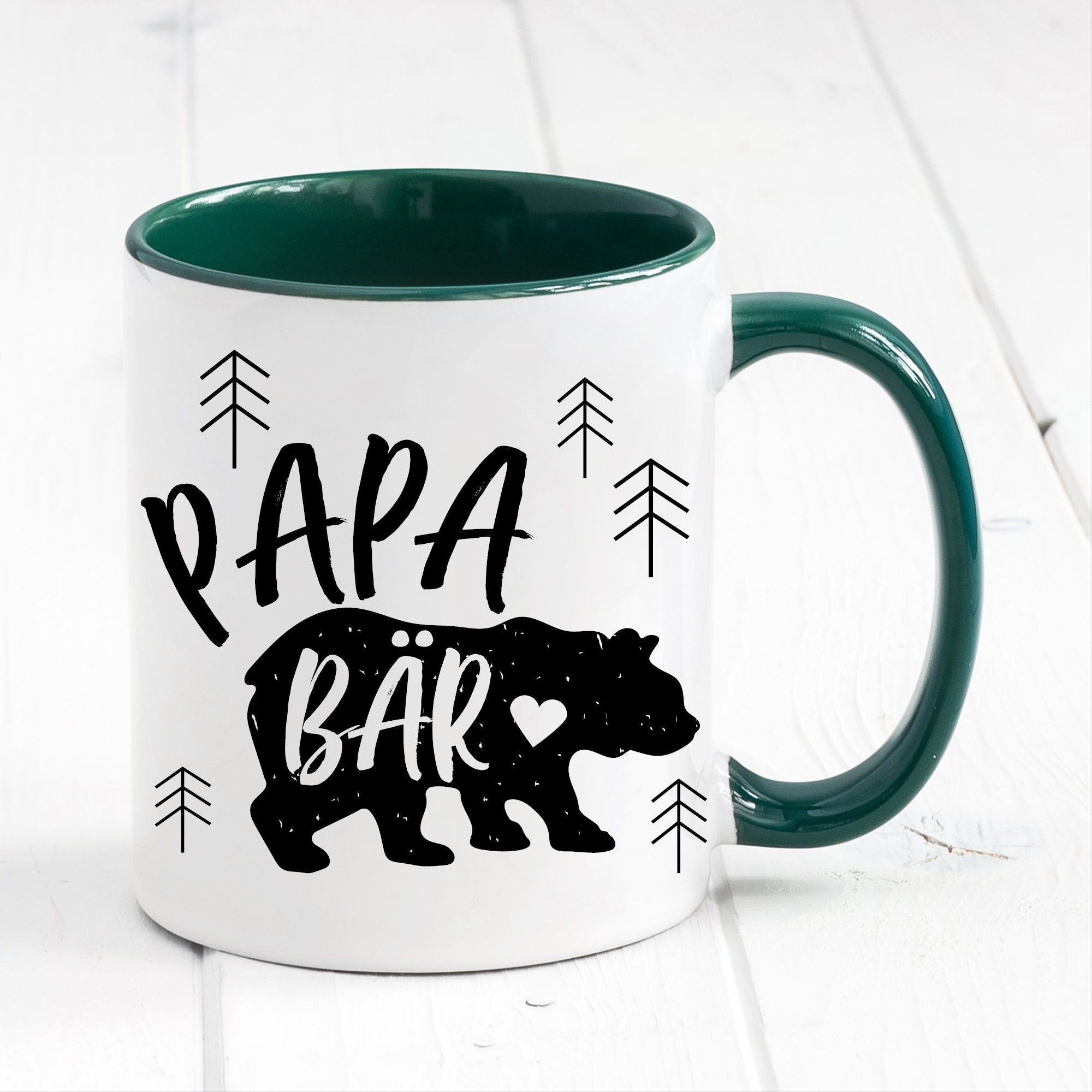 Tasse bedruckt Papa Bär Geschenk Kaffeetasse Kaffeebecher Vatertag Vatertagsgeschenk