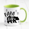 Auf dem Bild ist das Produkt: Tasse bedruckt Papa Bär Geschenk Kaffeetasse Kaffeebecher Vatertag Vatertagsgeschenk zum Preis von €17.90 abgebildet.