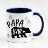 Auf dem Bild ist das Produkt: Tasse bedruckt Papa Bär Geschenk Kaffeetasse Kaffeebecher Vatertag Vatertagsgeschenk zum Preis von €17.90 abgebildet.