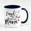 Auf dem Bild ist das Produkt: Tasse bedruckt Spruch Engel ohne Flügel nennt man Mama Geschenk Geburtstag Kaffeetasse Kaffeebecher Muttertagsgeschenk zum Preis von €17.90 abgebildet.