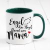 Auf dem Bild ist das Produkt: Tasse bedruckt Spruch Engel ohne Flügel nennt man Mama Geschenk Geburtstag Kaffeetasse Kaffeebecher Muttertagsgeschenk zum Preis von €17.90 abgebildet.