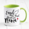 Auf dem Bild ist das Produkt: Tasse bedruckt Spruch Engel ohne Flügel nennt man Mama Geschenk Geburtstag Kaffeetasse Kaffeebecher Muttertagsgeschenk zum Preis von €17.90 abgebildet.