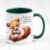Auf dem Bild ist das Produkt: Tasse bedruckt Fuchs Die Welt ist schön Geschenk Geburtstag Kaffeetasse Kaffeebecher Keramik 330 ml zum Preis von €17.90 abgebildet.