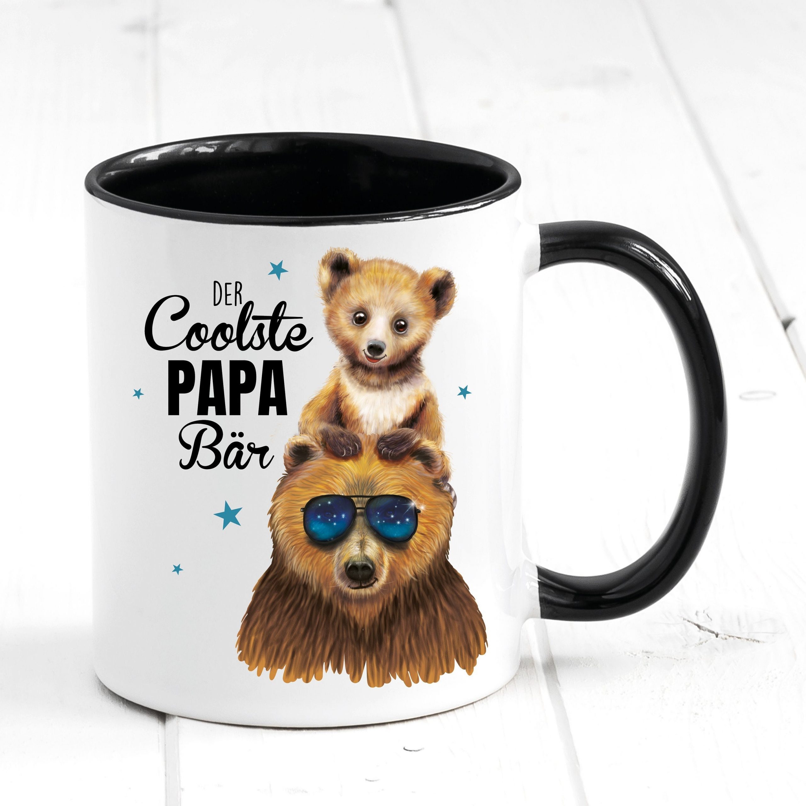 Vatertagsgeschenk Tasse bedruckt Der coolste Papa Bär Junge oder Mädchen Geschenk Geburtstag Papa
