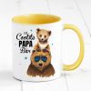 Auf dem Bild ist das Produkt: Vatertagsgeschenk Tasse bedruckt für Papa Der coolste Papa Bär Junge, Geschenk Geburtstag Kaffeetasse Kaffeebecher zum Preis von €17.9 abgebildet.