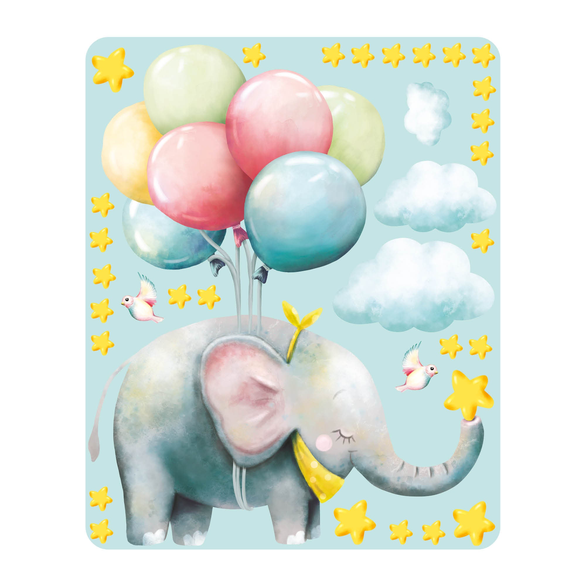 mit Elefant Wandtattoo Babyzimmer Dekoration Wandtattoo Kinderzimmer | Luftballons, Loft