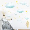 Auf dem Bild ist das Produkt: Wandtattoo Kinderzimmer Große Wolken und Sterne Dekoration Babyzimmer zum Preis von €39.90 abgebildet.