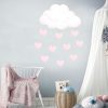Auf dem Bild ist das Produkt: Wandtattoo Kinderzimmer Wolke und rosa Herzen, Dekoration Babyzimmer Mädchen zum Preis von €29.9 abgebildet.