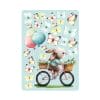 Auf dem Bild ist das Produkt: Wiederverwendbares Fensterbild Frühling Ostern Hase Fahrrad Schmetterlinge, Fensterdeko Kinderzimmer Kind, Frühlingsdeko, Osterdeko zum Preis von €13.9 abgebildet.