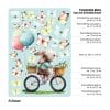 Auf dem Bild ist das Produkt: Wiederverwendbares Fensterbild Frühling Ostern Hase Fahrrad Schmetterlinge, Fensterdeko Kinderzimmer Kind, Frühlingsdeko, Osterdeko zum Preis von €13.9 abgebildet.