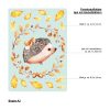 Auf dem Bild ist das Produkt: Fensterbild Herbst Igel mit Pilzen und Blätterkranz wiederverwendbare Fensteraufkleber Kinderzimmer zum Preis von €13.90 abgebildet.