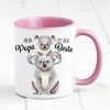 Auf dem Bild ist das Produkt: Tasse bedruckt mit Koala Mein Papa ist der Beste, Geschenk Vater Kaffeetasse Kaffeebecher zum Preis von €17.90 abgebildet.