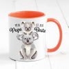 Auf dem Bild ist das Produkt: Tasse bedruckt mit Koala Mein Papa ist der Beste, Geschenk Vater Kaffeetasse Kaffeebecher zum Preis von €17.90 abgebildet.