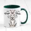 Auf dem Bild ist das Produkt: Tasse bedruckt mit Koala Mein Papa ist der Beste, Geschenk Vater Kaffeetasse Kaffeebecher zum Preis von €17.90 abgebildet.