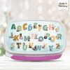 Auf dem Bild ist das Produkt: Brotdose Alphabet mit Tieren kratz- und bruchsicher Geschenk Einschulung Geburtstag zum Preis von €19.9 abgebildet.
