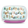 Auf dem Bild ist das Produkt: Brotdose Alphabet mit Tieren kratz- und bruchsicher Geschenk Einschulung Geburtstag zum Preis von €19.9 abgebildet.