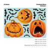 Auf dem Bild ist das Produkt: Fensterbild Halloween Kürbisse Fledermäuse Fensterdeko Kinderzimmer Kind Fensterfolie Fensterdekoration zum Preis von €13.90 abgebildet.