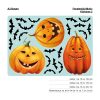 Auf dem Bild ist das Produkt: Fensterbild Halloween Kürbisse Fledermäuse Fensterdeko Kinderzimmer Kind Fensterfolie Fensterdekoration zum Preis von €13.90 abgebildet.