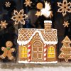 Auf dem Bild ist das Produkt: Fensterbild Weihnachten Lebkuchen Lebkuchenhaus, Lebkuchenmännchen Winter winterlicher Fensteraufkleber zum Preis von €13.90 abgebildet.