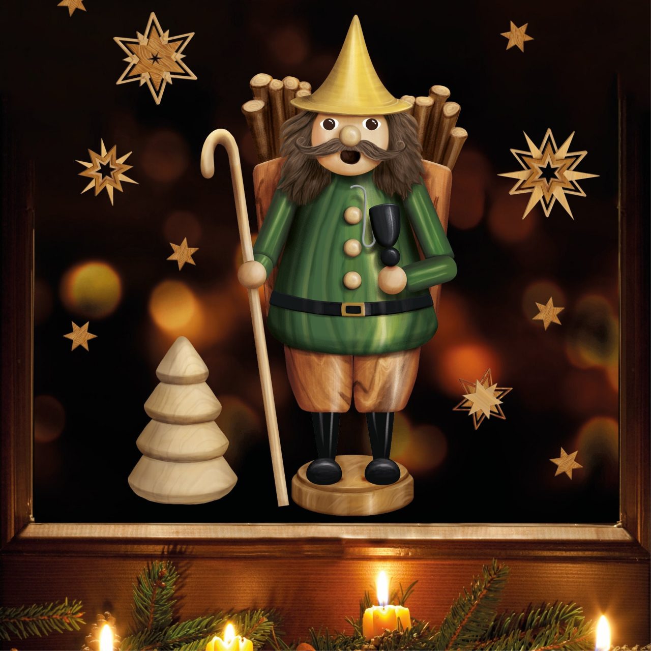 Wandtattoo Weihnachten – 3D Weihnachtsmann Aufkleber, PVC, Selbstklebend, Rückstandsfrei, Für Kühlschrank, Fenster, Kinderzimmer – 29x29 Cm & 35x39 Cm