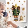 Auf dem Bild ist das Produkt: Fensterbild Weihnachten Räuchermännchen mit Strohsternen, Kinderzimmer Fenster, Weihnachtsdeko zum Preis von €13.90 abgebildet.