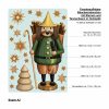 Auf dem Bild ist das Produkt: Fensterbild Weihnachten Räuchermännchen mit Strohsternen, Kinderzimmer Fenster, Weihnachtsdeko zum Preis von €13.90 abgebildet.