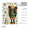Auf dem Bild ist das Produkt: Fensterbild Weihnachten Räuchermännchen mit Strohsternen, Kinderzimmer Fenster, Weihnachtsdeko zum Preis von €13.90 abgebildet.