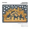 Auf dem Bild ist das Produkt: Fensterbild Weihnachten Weihnachtskrippe Krippe in Holzoptik Sterne Fensteraufkleber Schwibbogen zum Preis von €13.90 abgebildet.