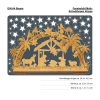 Auf dem Bild ist das Produkt: Fensterbild Weihnachten Weihnachtskrippe Krippe in Holzoptik Sterne Fensteraufkleber Schwibbogen zum Preis von €13.90 abgebildet.