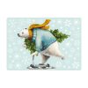 Auf dem Bild ist das Produkt: Fensterbild Weihnachten Winter Eisbär mit Tannenbaum auf Roller und Schneeflocken Kinderzimmer Fenster Weihnachtsdeko zum Preis von €13.90 abgebildet.