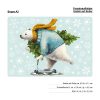 Auf dem Bild ist das Produkt: Fensterbild Weihnachten Winter Eisbär mit Tannenbaum auf Roller und Schneeflocken Kinderzimmer Fenster Weihnachtsdeko zum Preis von €13.90 abgebildet.