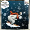 Auf dem Bild ist das Produkt: Fensterbild Weihnachten Winter Eisbär Pinguin Ski mit Schneeflocken Adventsdeko Weihnachtsdeko wiederverwendbar zum Preis von €13.90 abgebildet.