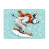 Auf dem Bild ist das Produkt: Fensterbild Weihnachten Winter Eisbär Pinguin Ski mit Schneeflocken Adventsdeko Weihnachtsdeko wiederverwendbar zum Preis von €13.90 abgebildet.