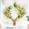 Auf dem Bild ist das Produkt: Fensterbild Weihnachten Winter Hirsch mit weihnachtlichem Geweih und Schneeflocken Fensteraufkleber Fensterdeko zum Preis von €13.90 abgebildet.