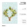 Auf dem Bild ist das Produkt: Fensterbild Weihnachten Winter Hirsch mit weihnachtlichem Geweih und Schneeflocken Fensteraufkleber Fensterdeko zum Preis von €13.90 abgebildet.