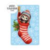 Auf dem Bild ist das Produkt: Fensterbild Weihnachten Winter Katze Socke Schneeflocken Kinderzimmer Fenster wiederverwendbar zum Preis von €13.90 abgebildet.
