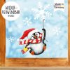 Auf dem Bild ist das Produkt: Fensterbild Weihnachten Winter Pinguin Schneeflocken Kinderzimmer Fenster Weihnachtsdeko zum Preis von €13.90 abgebildet.