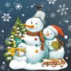 Auf dem Bild ist das Produkt: Fensterbild Weihnachten Winter Schneemänner Schneeflocken Kinderzimmer Fenster Weihnachtsdeko wiederverwendbar zum Preis von €13.90 abgebildet.