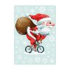 Auf dem Bild ist das Produkt: Fensterbild Weihnachten Winter Weihnachtsmann Fahrrad Adventsdeko Fensteraufkleber Fensterfolie wiederverwendbar zum Preis von €13.90 abgebildet.