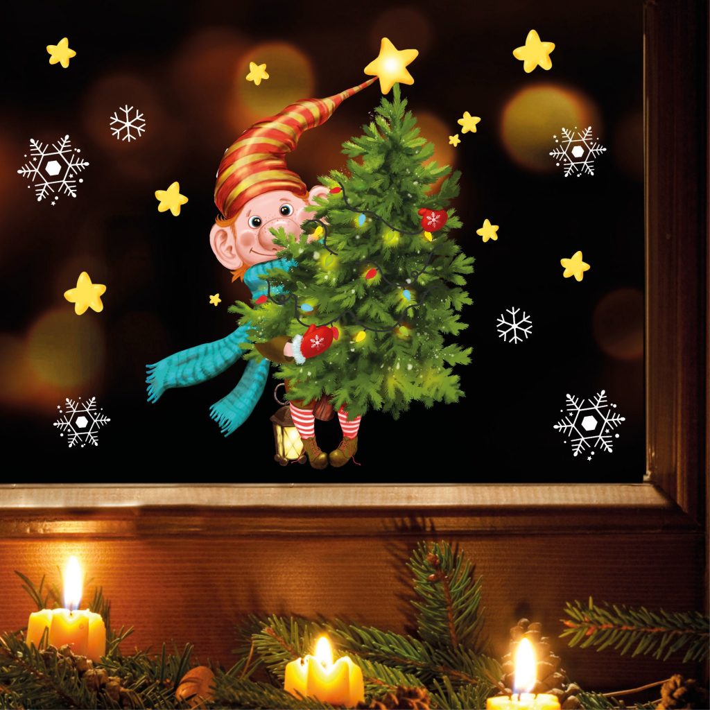 Weihnachts-Flanell-Decke Mit Schneeflocken & Zwergen – Weich, Kuschelig, Größe Wählbar (z.B. 150x200 Cm)