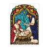 Auf dem Bild ist das Produkt: Fensterbild Winter Kirche Krippenbild Maria und Josef wiederverwendbare Fensteraufkleber Weihnachten zum Preis von €9.90 abgebildet.