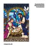 Auf dem Bild ist das Produkt: Fensterbild Winter Kirche Krippenbild Maria und Josef wiederverwendbare Fensteraufkleber Mosaik Weihnachten zum Preis von €29.90 abgebildet.