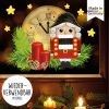 Auf dem Bild ist das Produkt: Fensterbild Winter Weihnachten wiederverwendbar Nussknacker Fensteraufkleber zum Preis von €13.90 abgebildet.