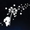 Auf dem Bild ist das Produkt: Leuchtaufkleber Kinderzimmer Hase Pusteblume Sterne Leuchtsterne leuchten im Dunklen, Sternenhimmel, Dekoration Kinderzimmer zum Preis von €14.90 abgebildet.