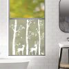 Auf dem Bild ist das Produkt: Sichtschutzfolie Birkenwald mit Hirschen Fensterfolie Fensterdeko Milchglasfolie zum Preis von €24.9 abgebildet.