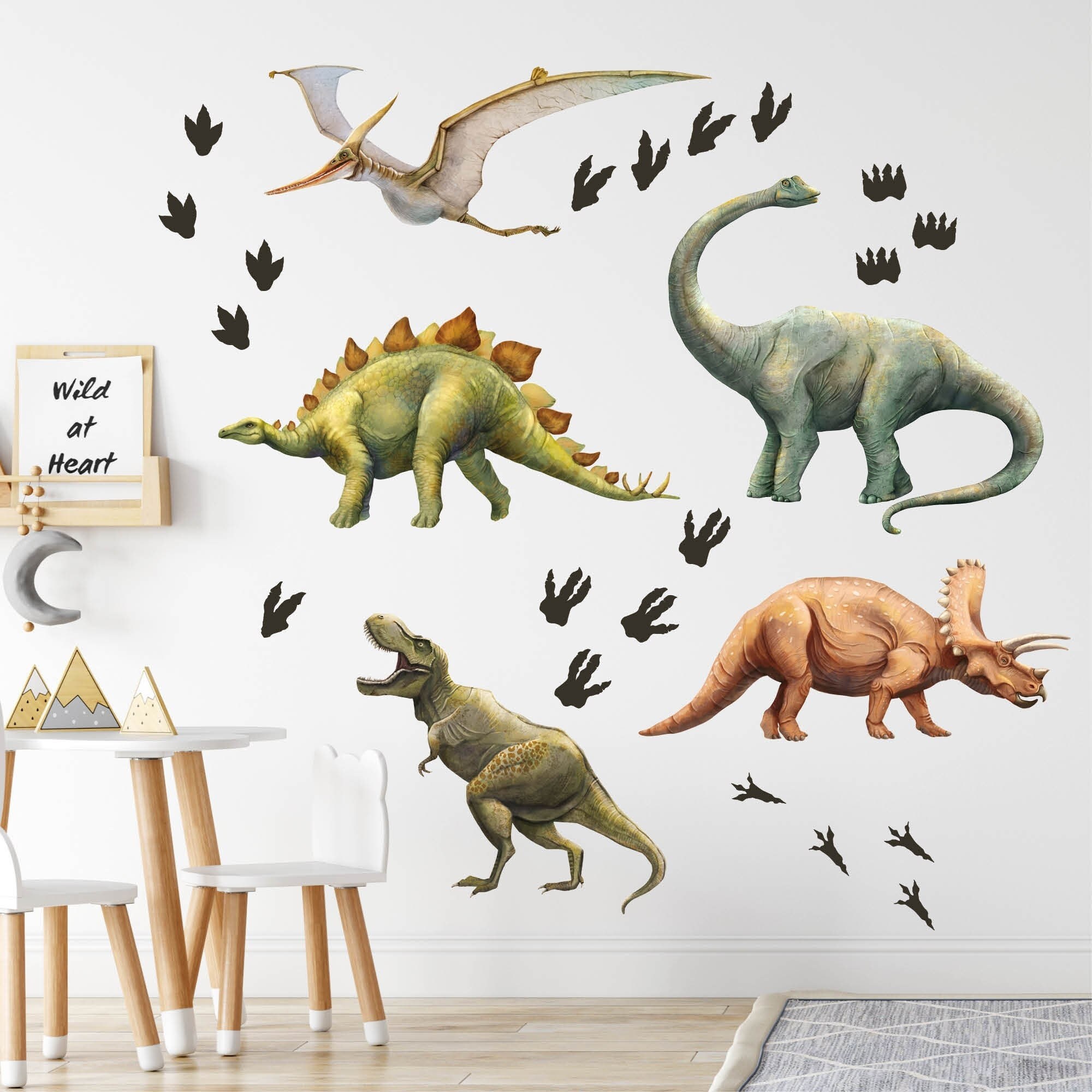 Wandtattoo Kinderzimmer Dinosaurier Dekoration Babyzimmer Wandaufkleber