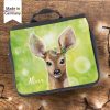 Auf dem Bild ist das Produkt: Waschtasche Kulturbeutel Reh mit Blumen Kosmetiktasche Aufhängetasche Reisewaschtasche mit Wunschname, Geschenk Geburtstag, Weihnachten zum Preis von €29.90 abgebildet.